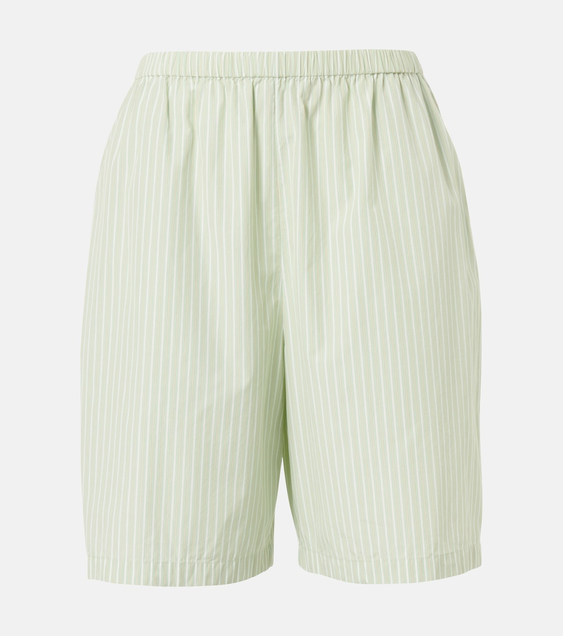 Zinnia striped cotton poplin Bermuda shorts | The Row