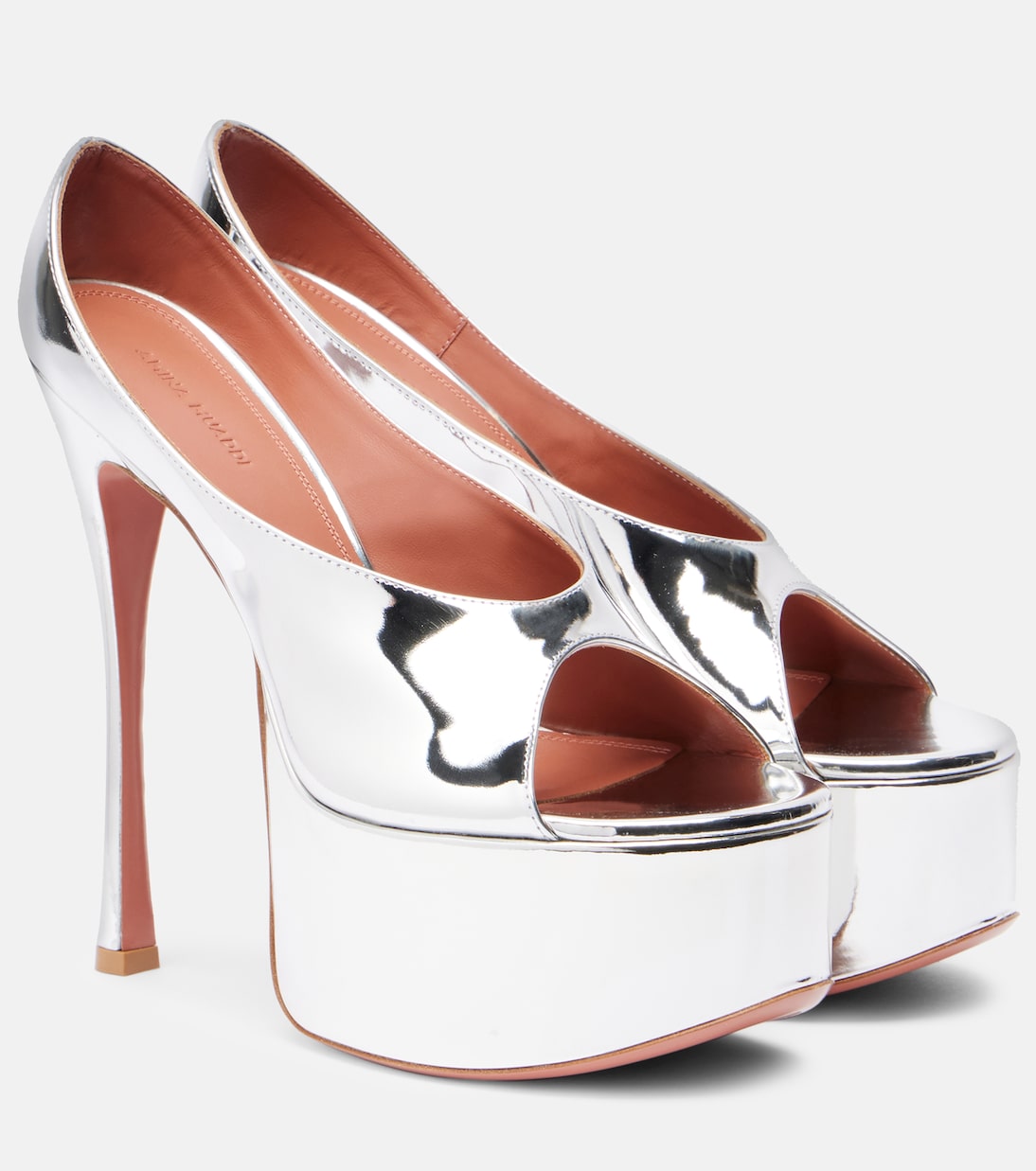 Anok 155 patent leather platform pumps | Amina Muaddi