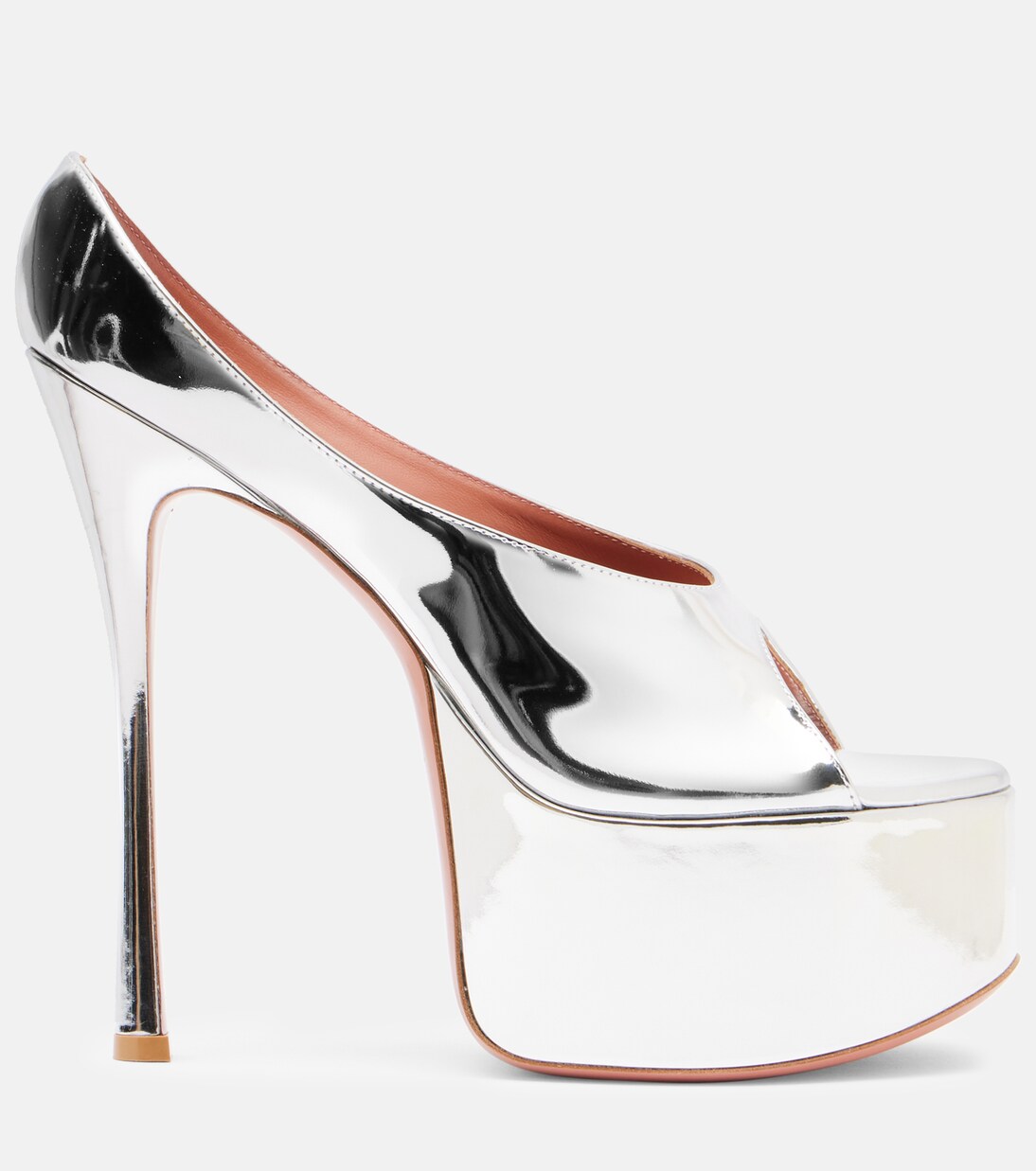 Anok 155 patent leather platform pumps | Amina Muaddi