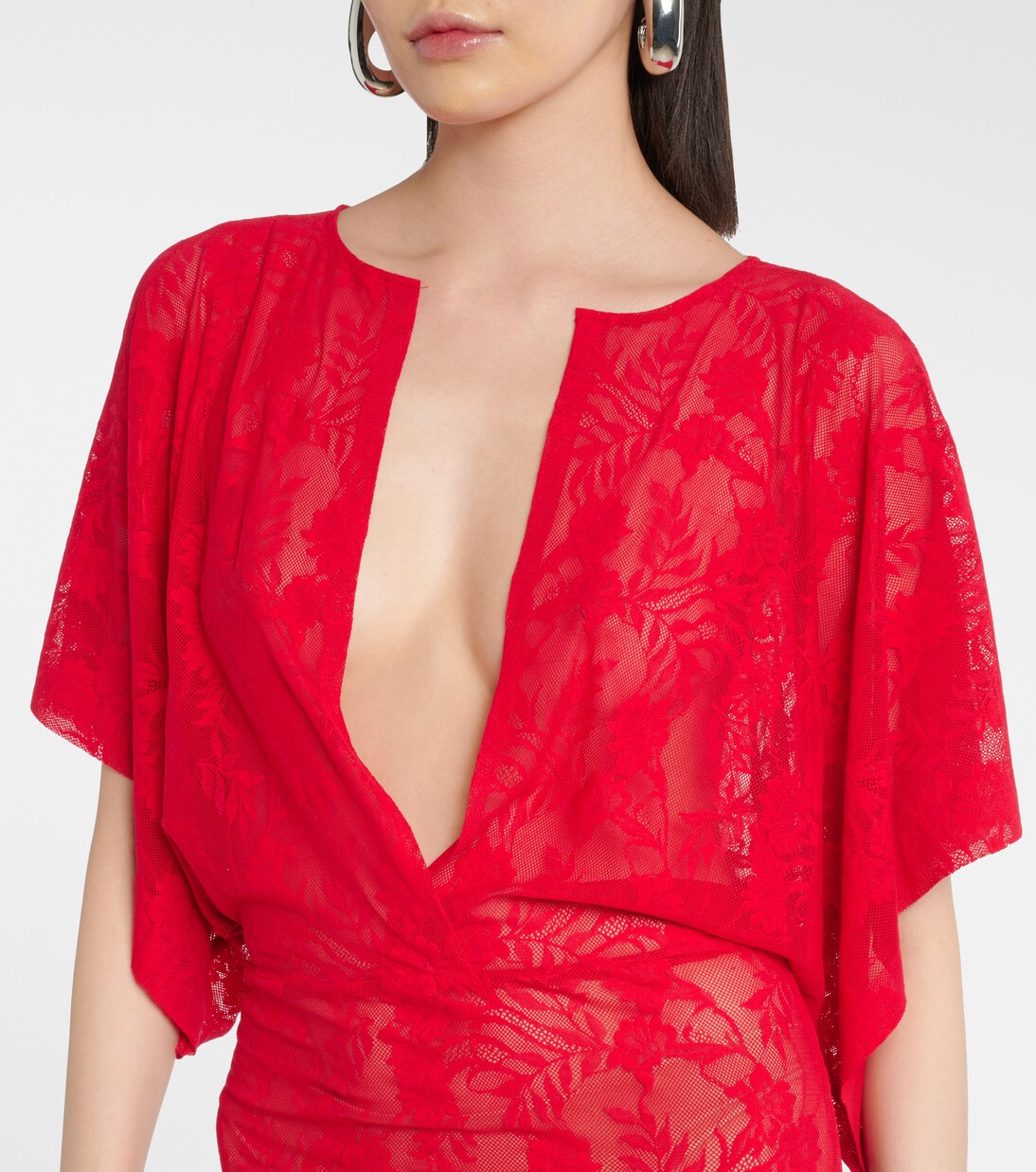 Robe longue Obie en dentelle | Norma Kamali