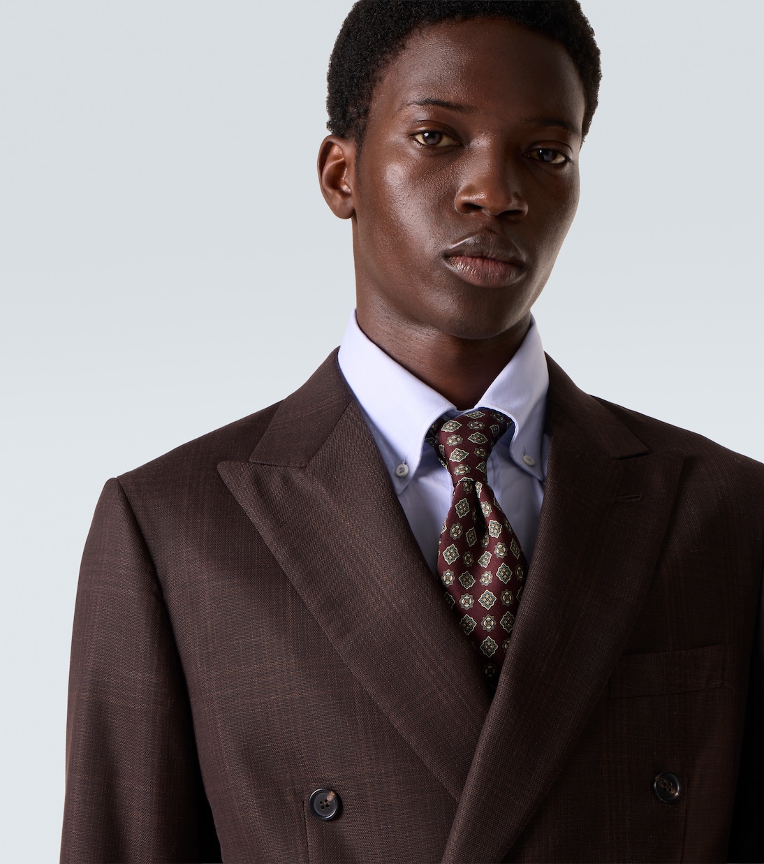 Printed silk satin tie | Rubinacci