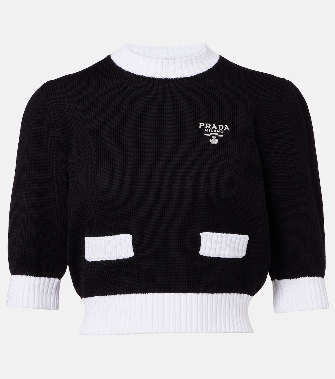 Cropped-Pullover aus Baumwolle | Prada