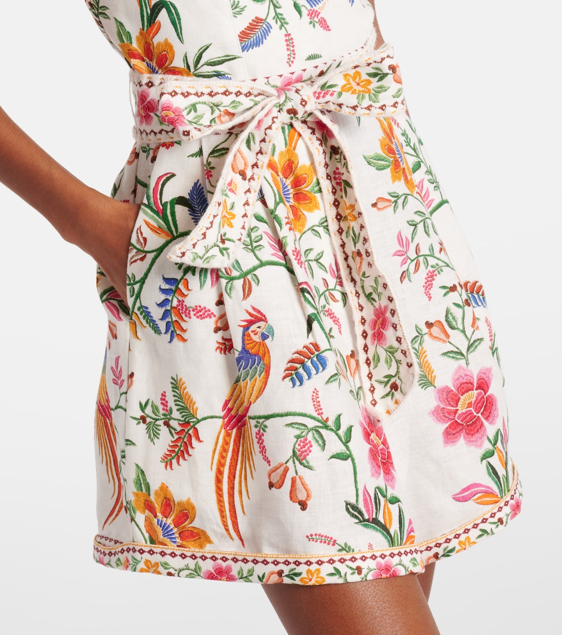 Delicate Forest floral linen romper | Farm Rio