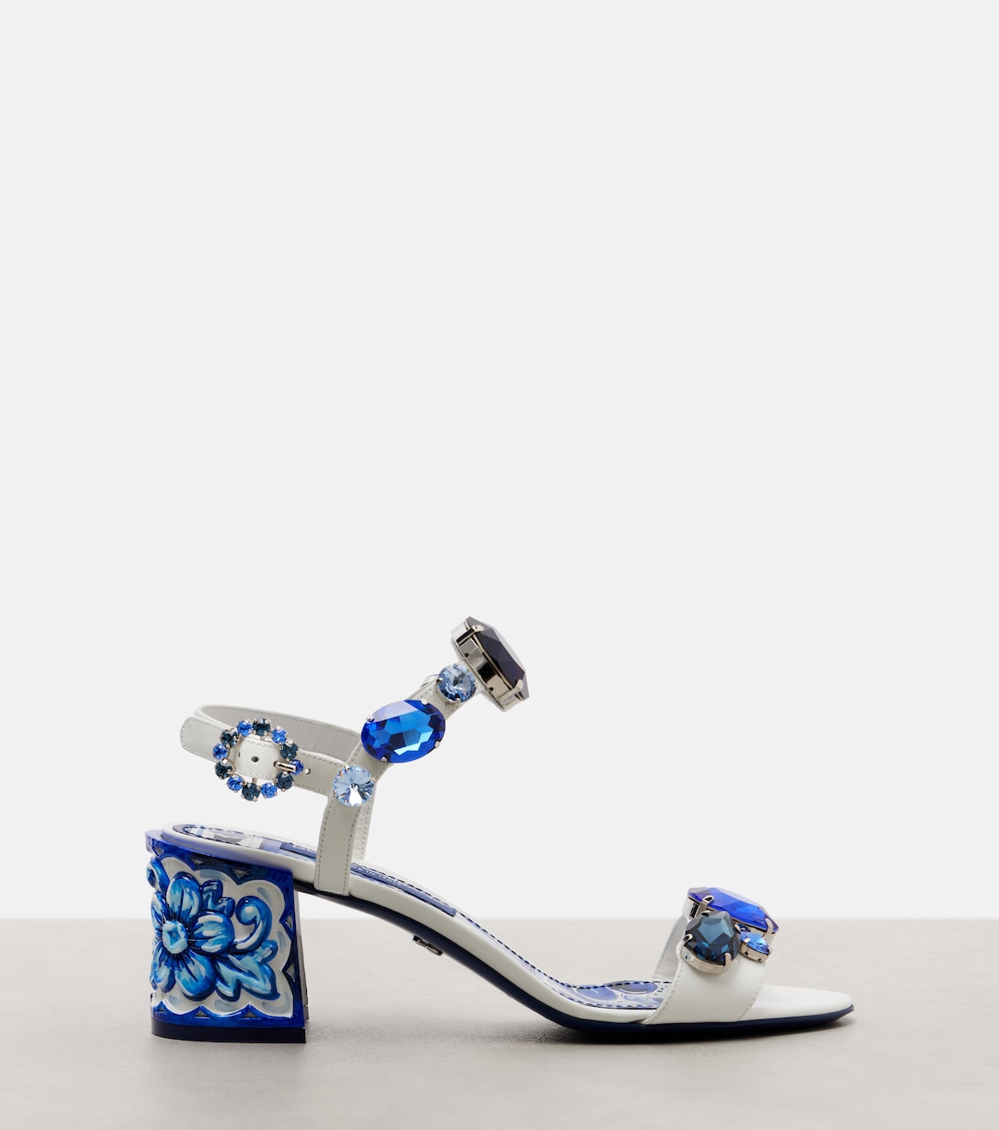 Majolica embellished leather sandals | Dolce&Gabbana