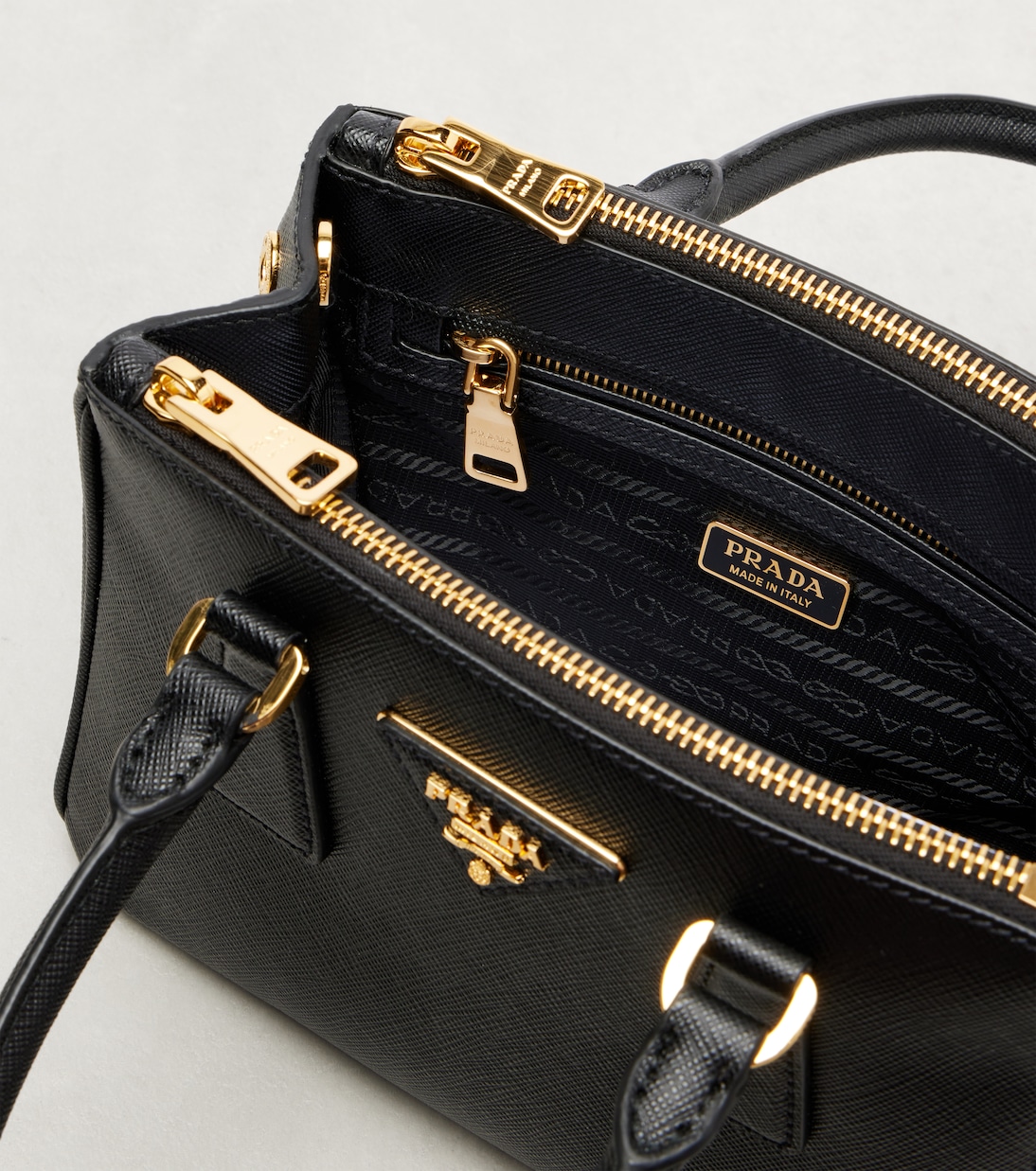Galleria Saffiano Mini leather tote bag | Prada
