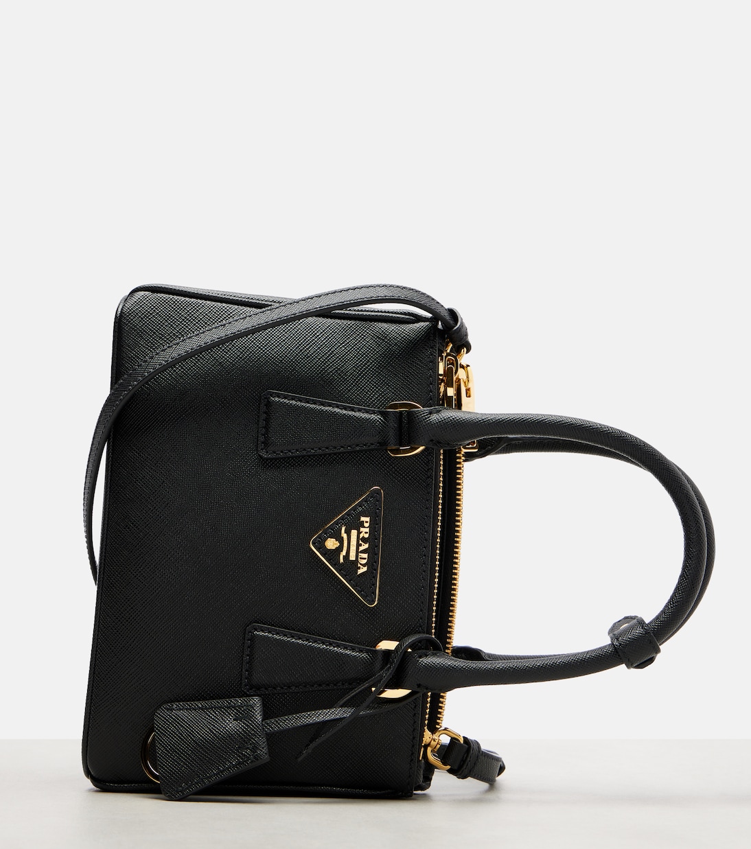 Galleria Saffiano Mini leather tote bag | Prada