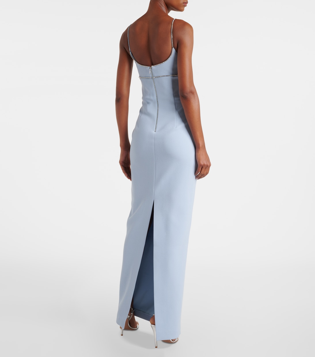 Robe longue en crêpe à ornements | Rebecca Vallance