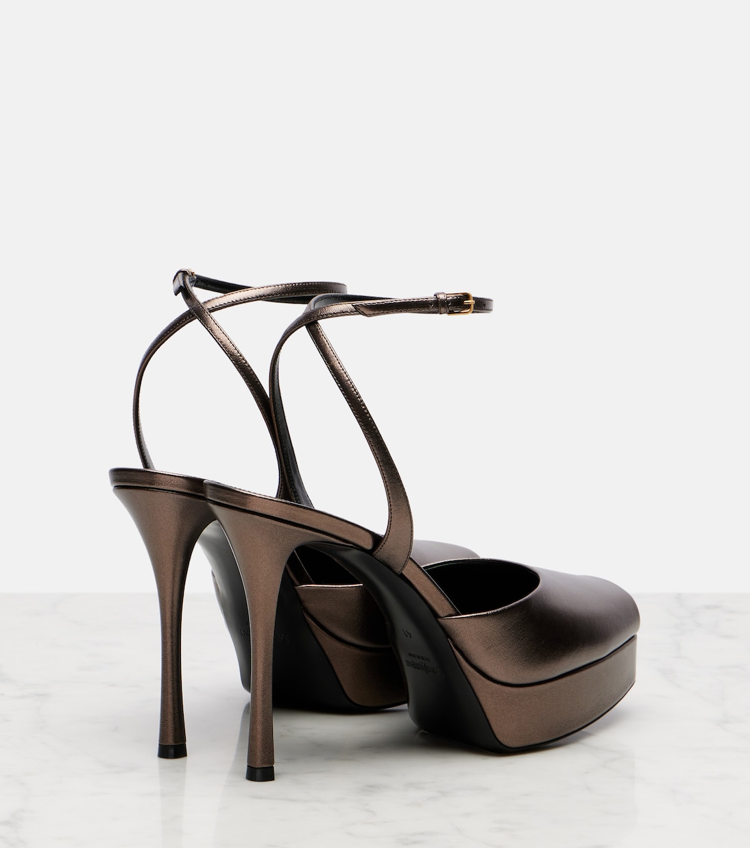 La Scandale 110 leather platform sandals | Saint Laurent
