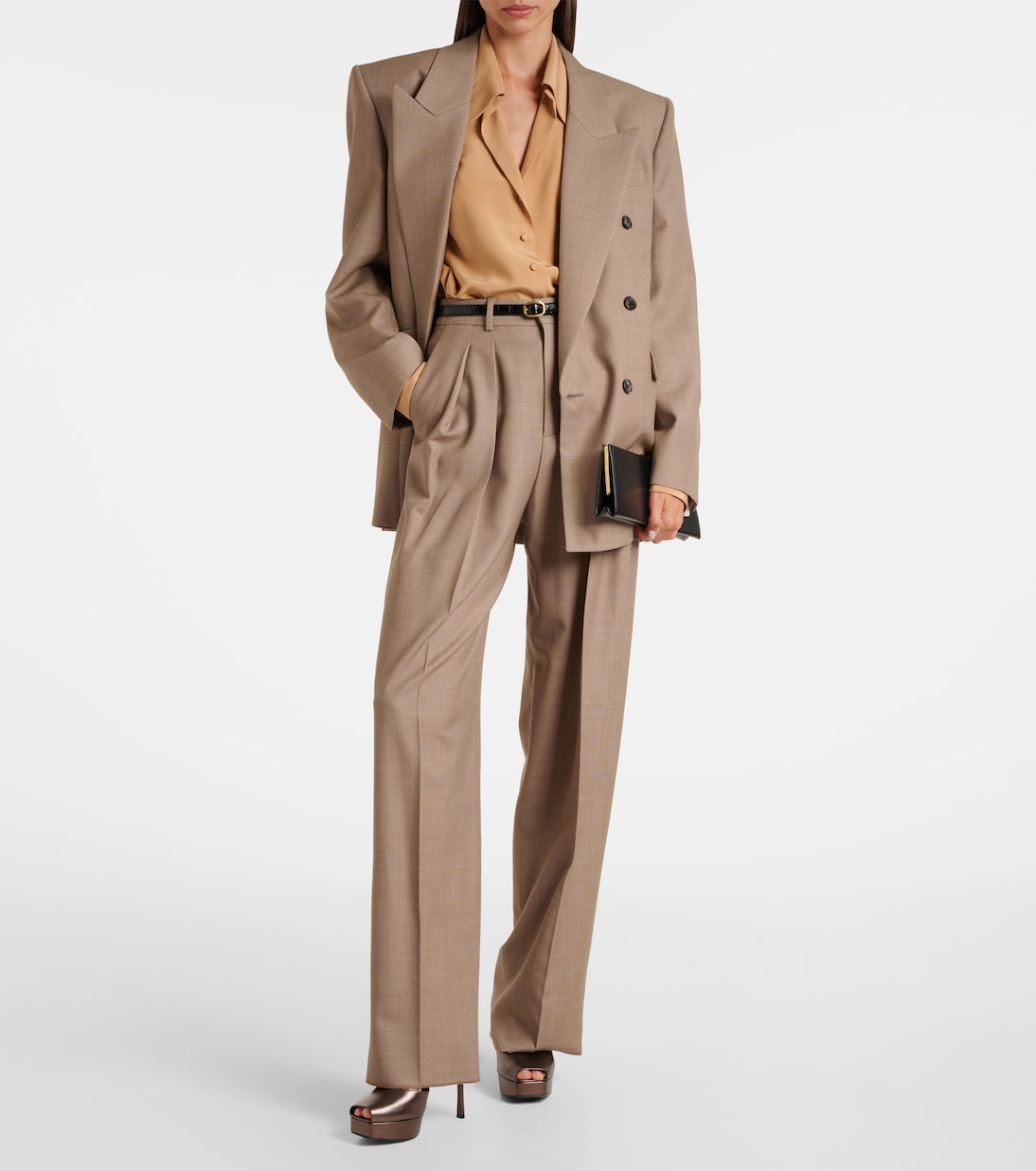 La Scandale 110 leather platform sandals | Saint Laurent