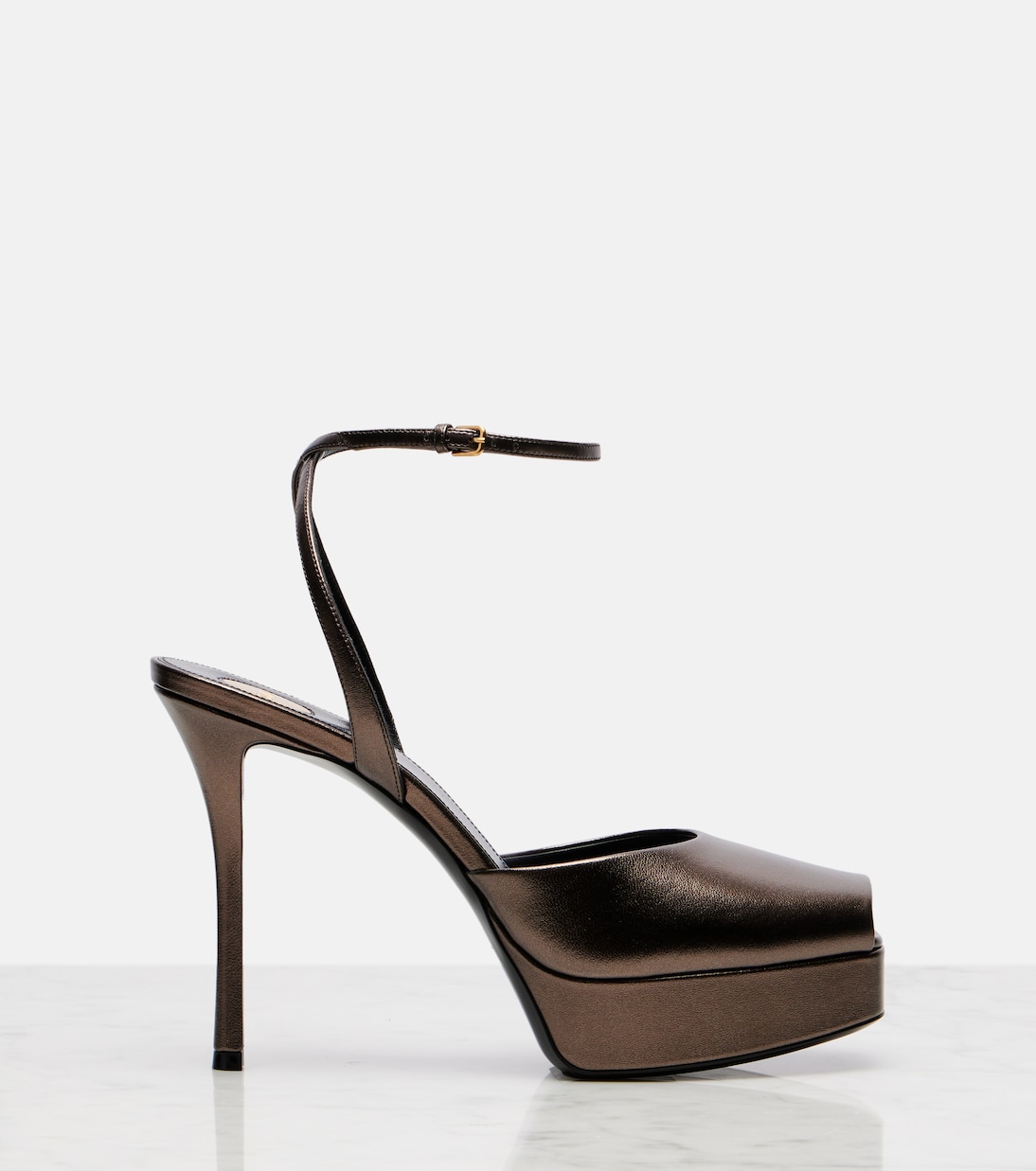 La Scandale 110 leather platform sandals | Saint Laurent