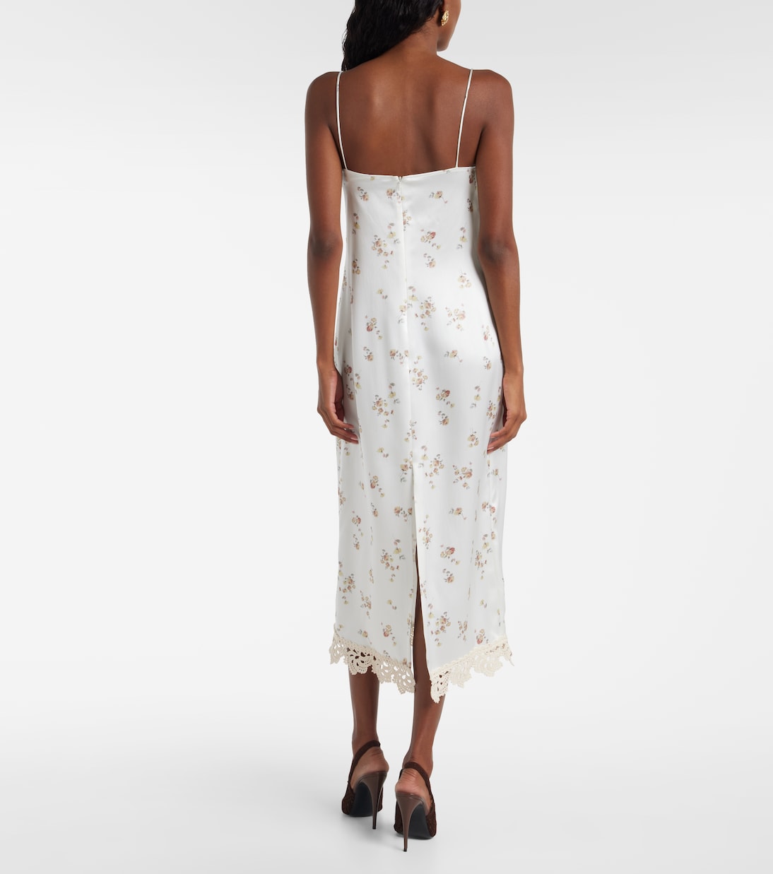 Slipdress aus Seide mit Häkelstrick | Magda Butrym