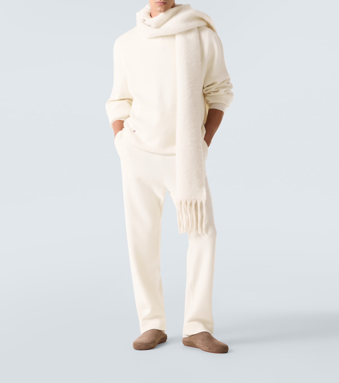 Cashmere hoodie with amethyst | God's True Cashmere