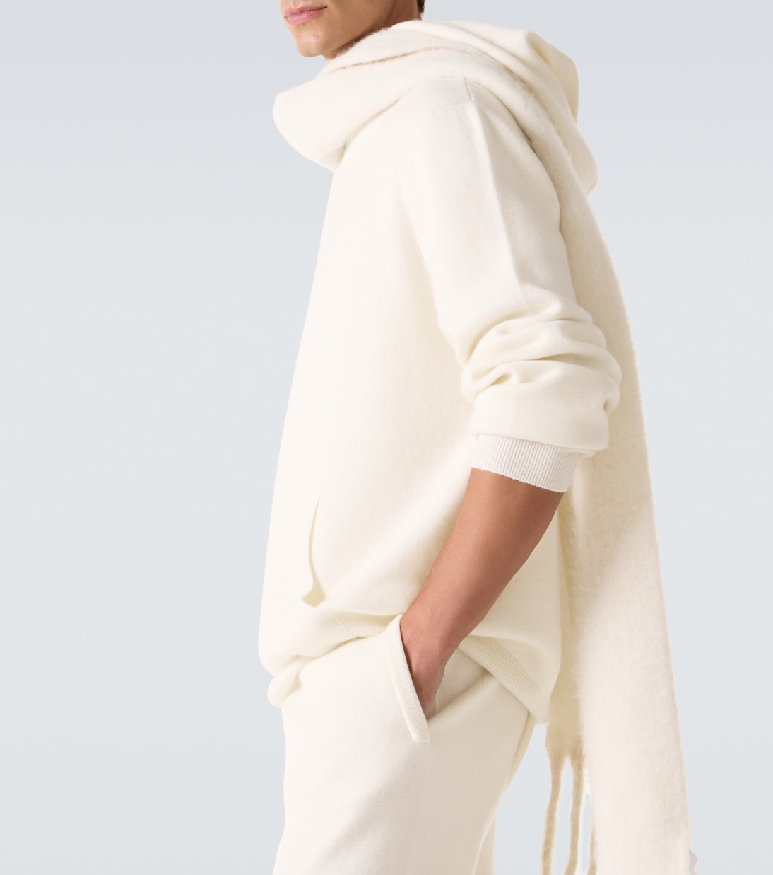 Cashmere hoodie with amethyst | God's True Cashmere