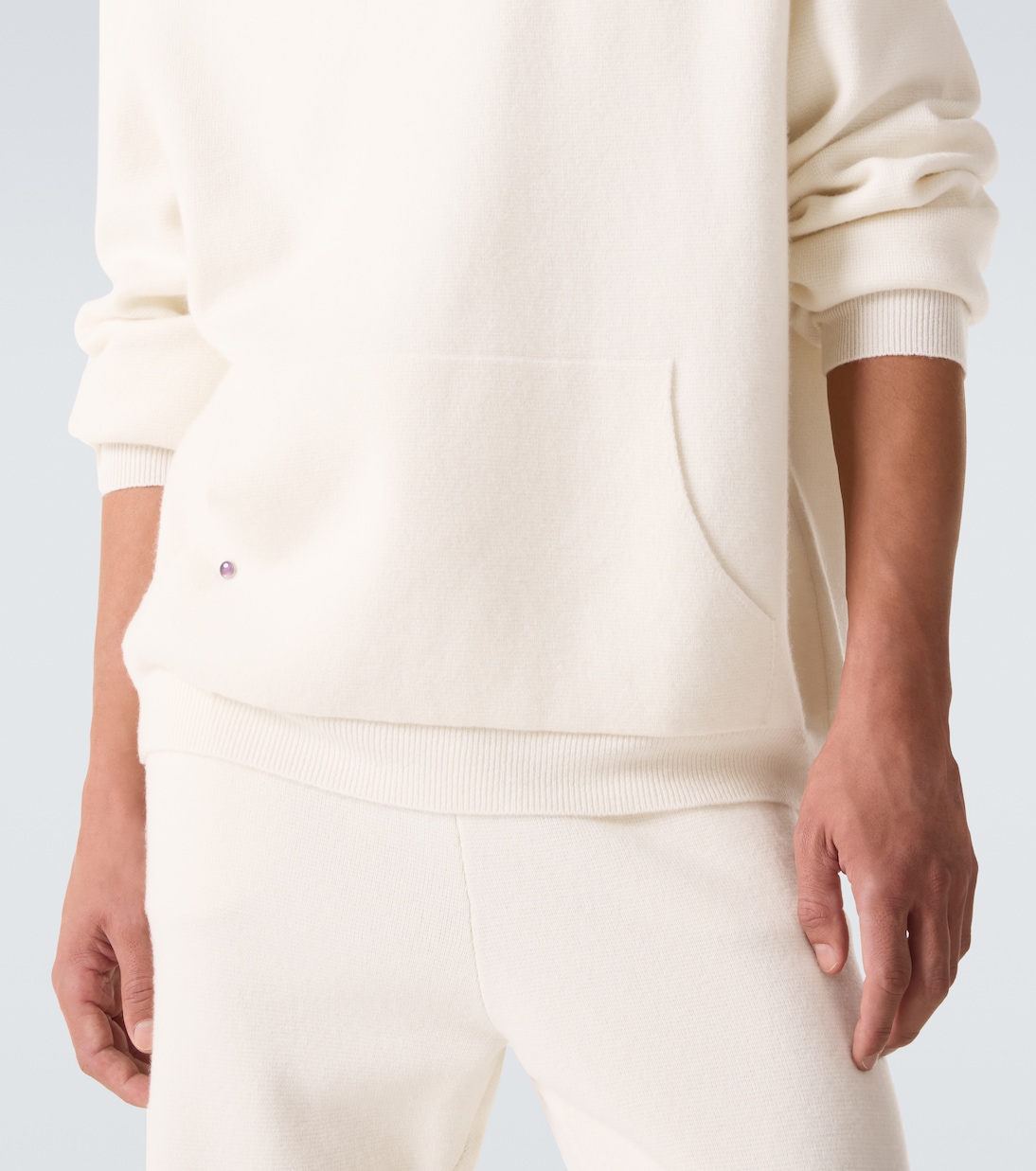 Cashmere hoodie with amethyst | God's True Cashmere