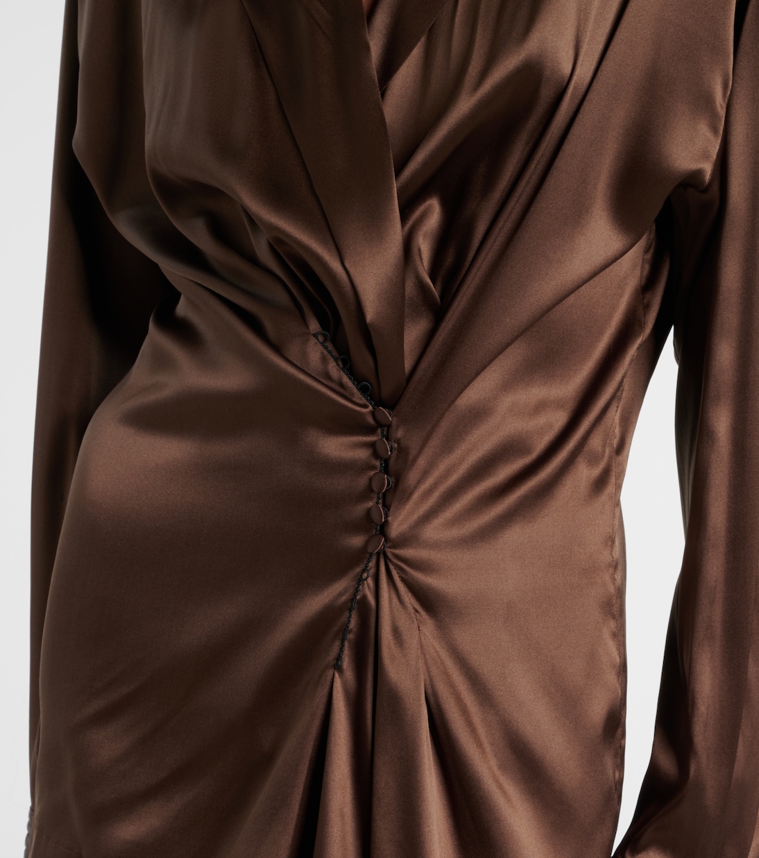 Draped silk-blend shirt | Dries Van Noten
