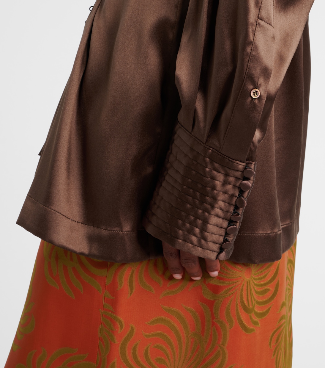 Draped silk-blend shirt | Dries Van Noten