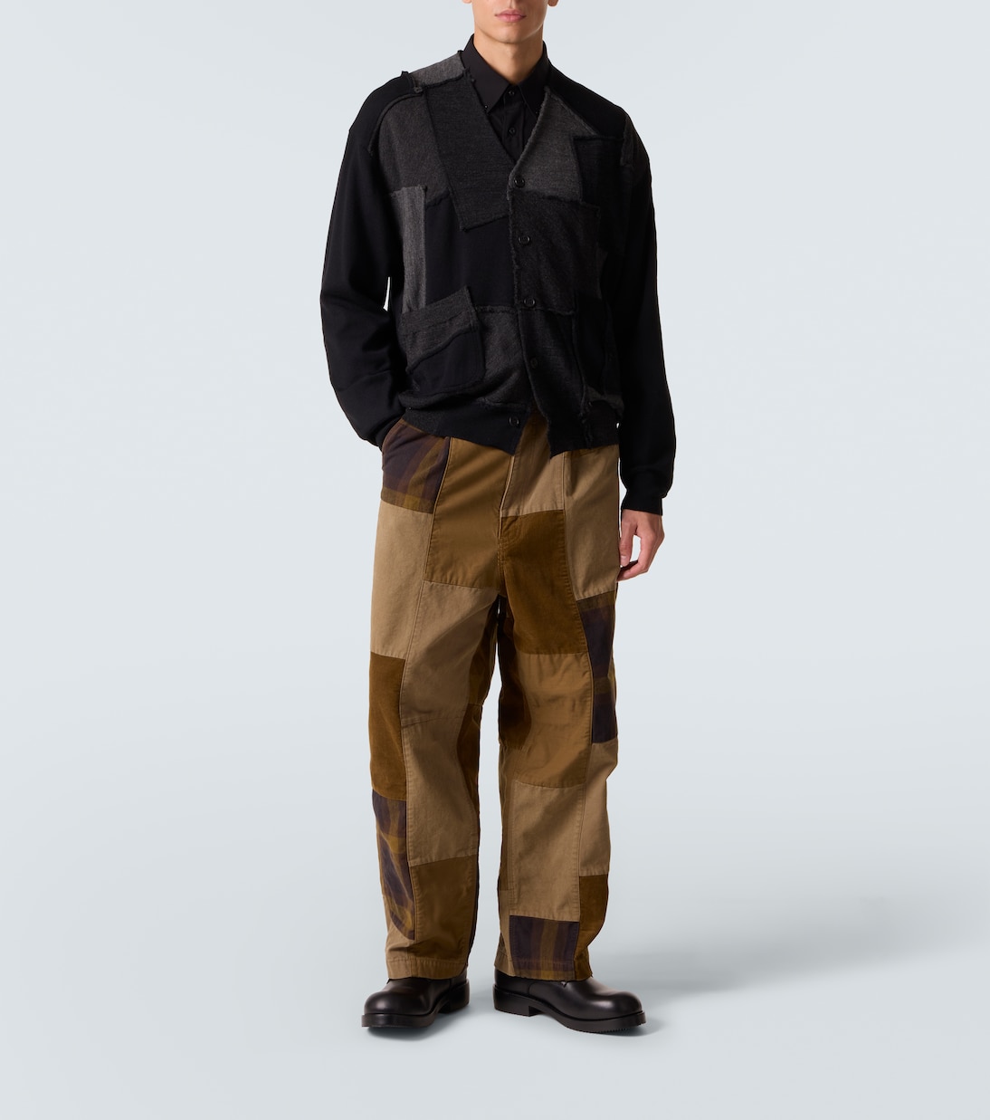 Patchwork cotton wide-leg pants | Comme des Garçons Homme