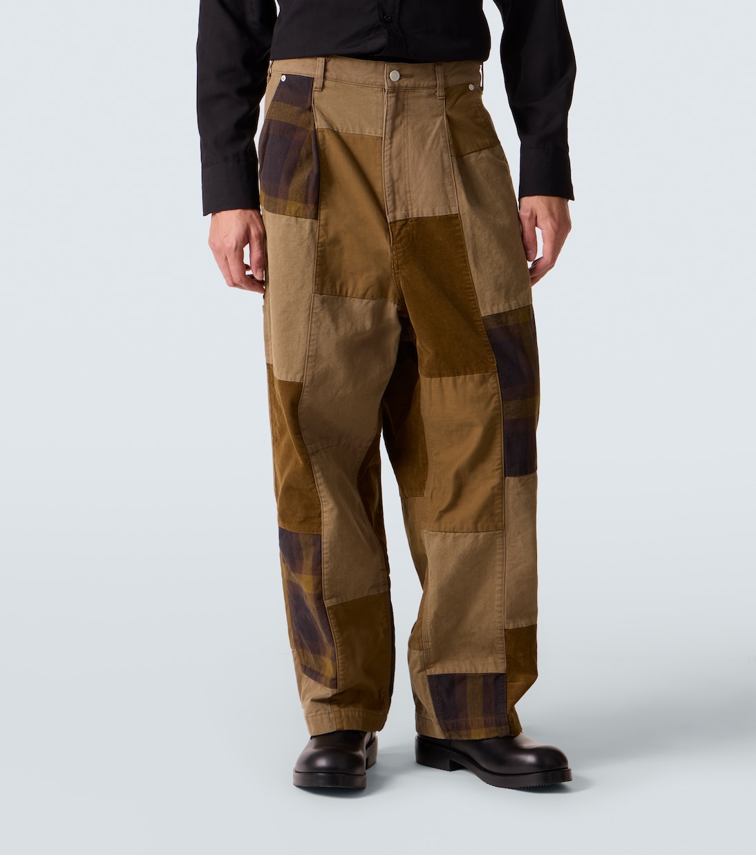 Patchwork cotton wide-leg pants | Comme des Garçons Homme
