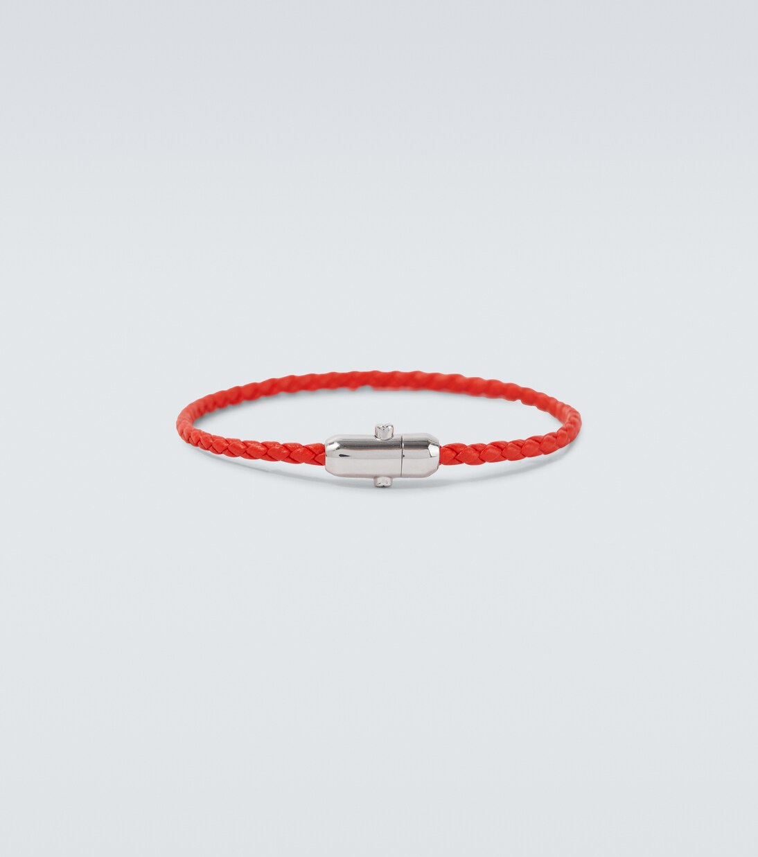 Pulsera de piel trenzada y plata de ley | Bottega Veneta