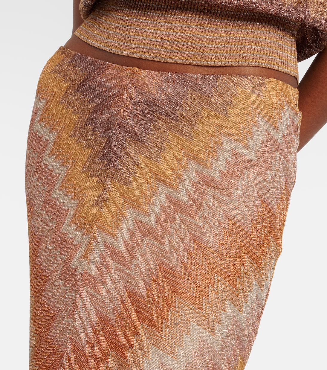 Gonna lunga con lamé a zig-zag | Missoni