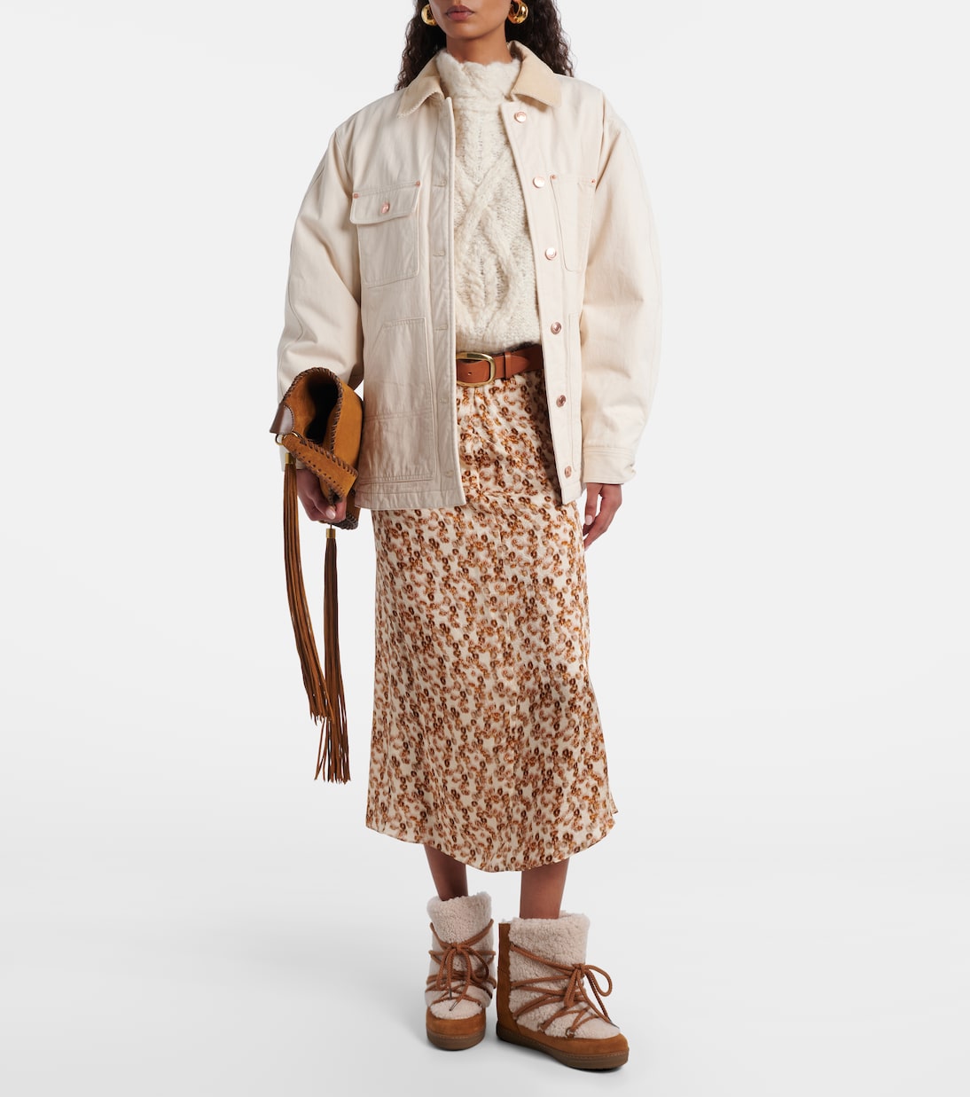 Schneestiefel aus Shearling und Veloursleder | Isabel Marant