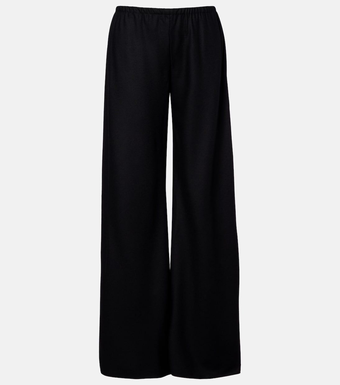 Gala virgin wool flannel wide-leg pants | The Row