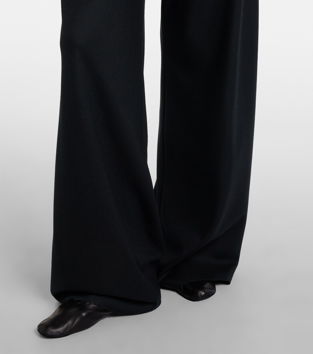 Gala virgin wool flannel wide-leg pants | The Row