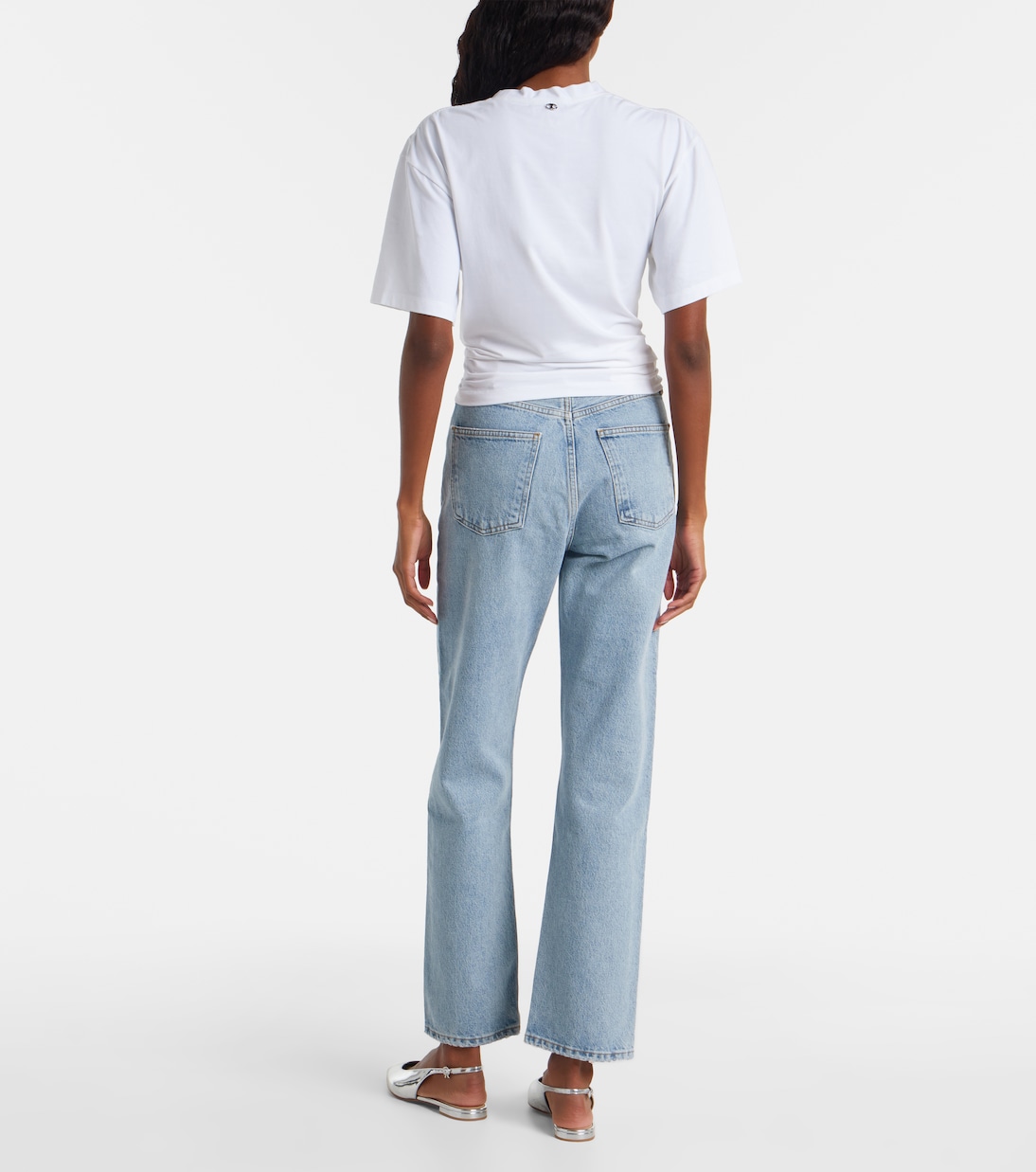 Printed cropped cotton-blend T-shirt  | Rabanne