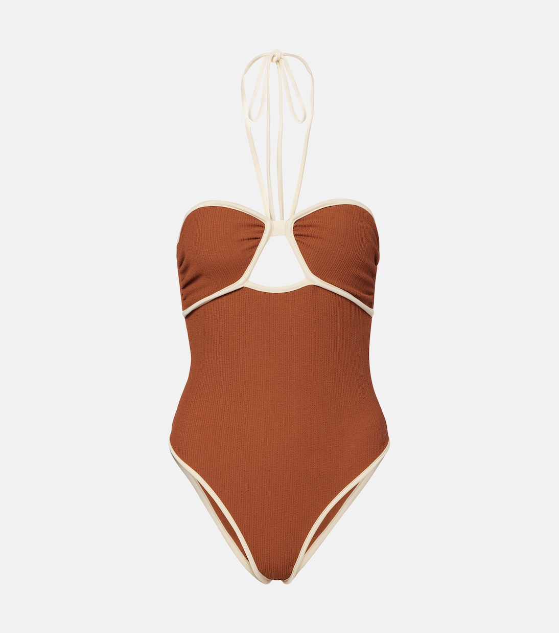 Cutout halterneck swimsuit | Johanna Ortiz