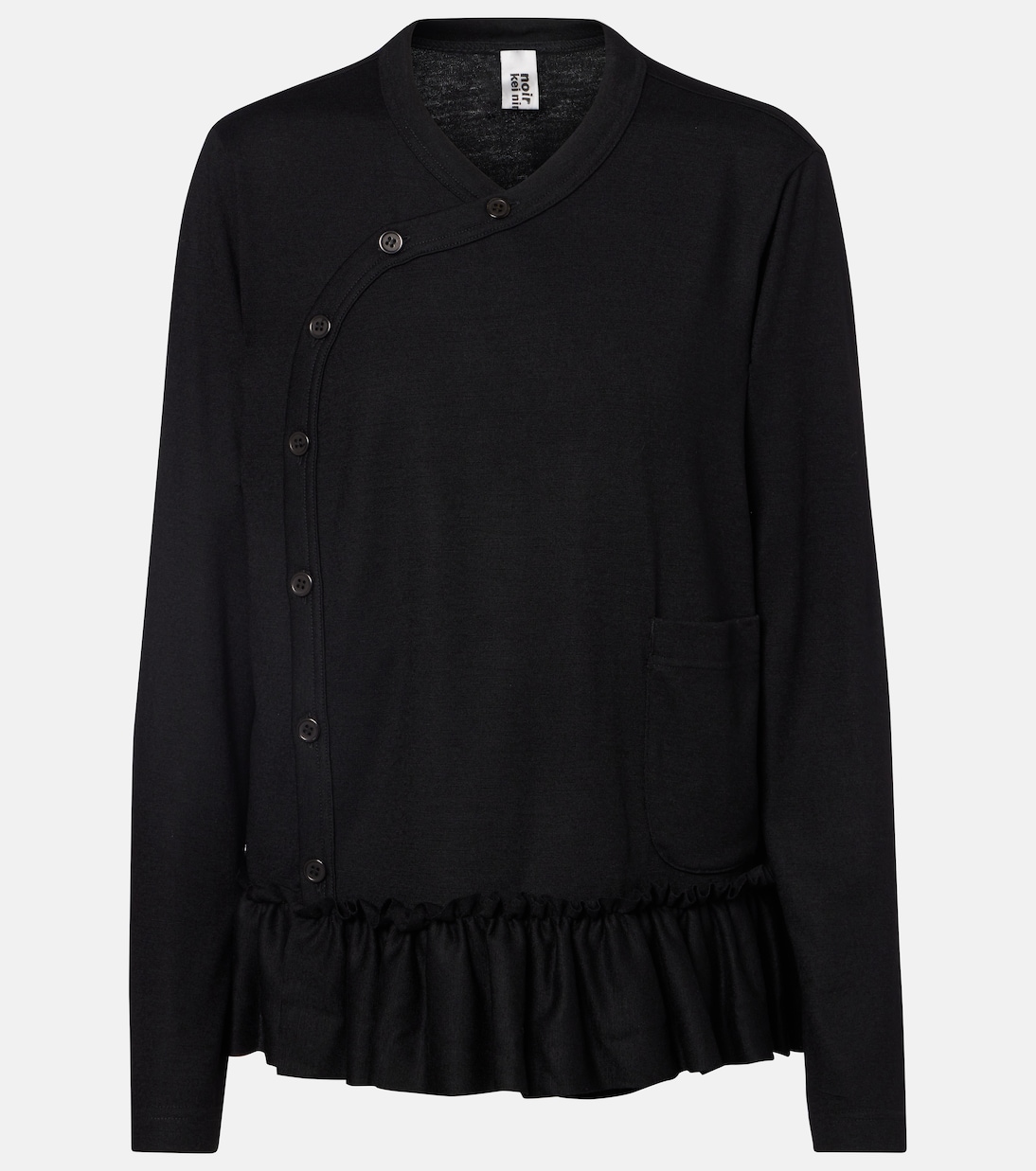 Ruffled wool top | Noir Kei Ninomiya