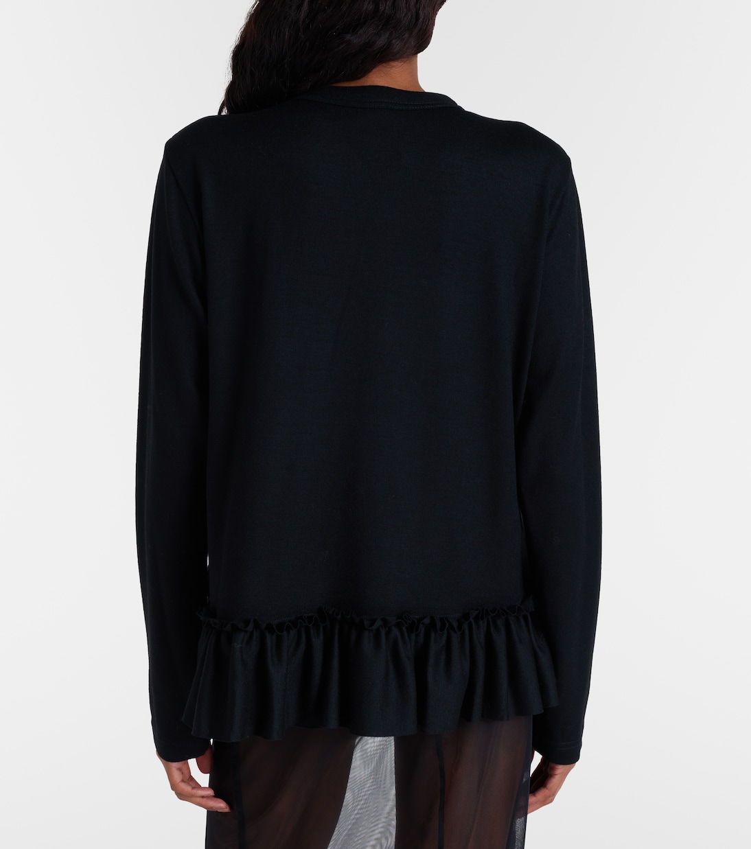 Ruffled wool top | Noir Kei Ninomiya