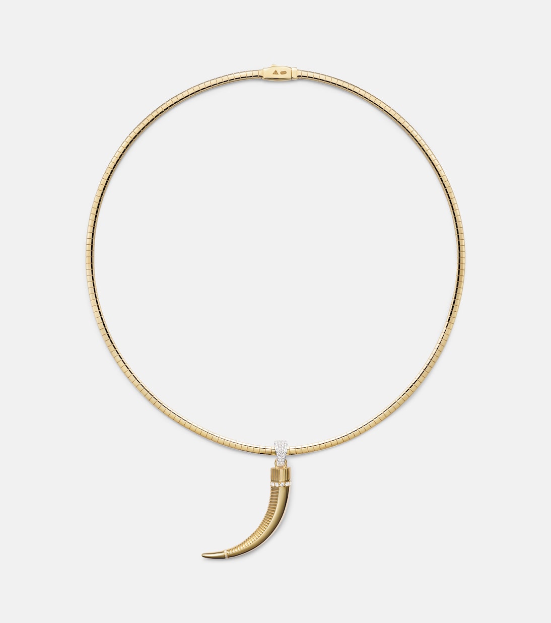 18kt gold necklace with diamonds | FoundRae