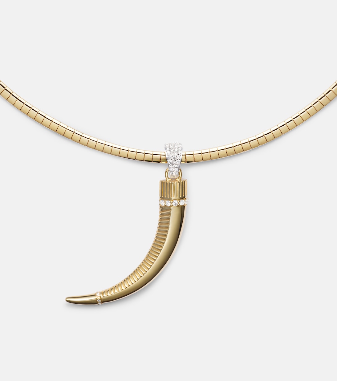 18kt gold necklace with diamonds | FoundRae