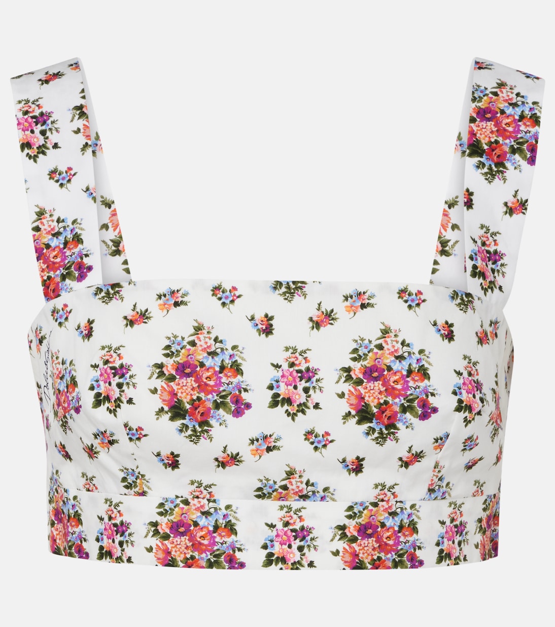 Floral cotton crop top | Dolce&Gabbana