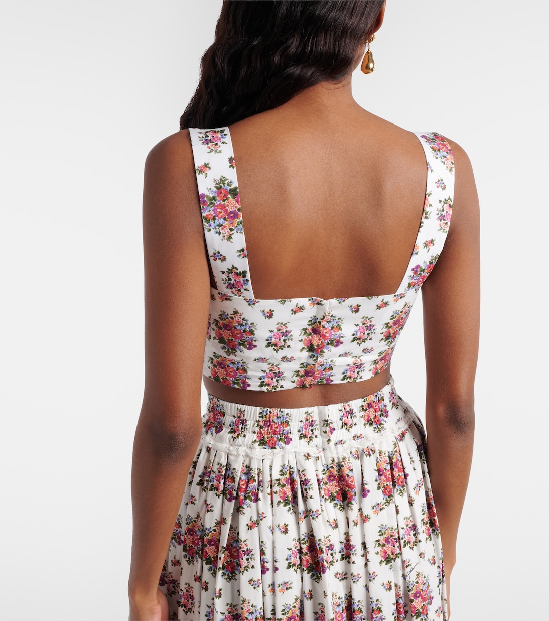 Floral cotton crop top | Dolce&Gabbana