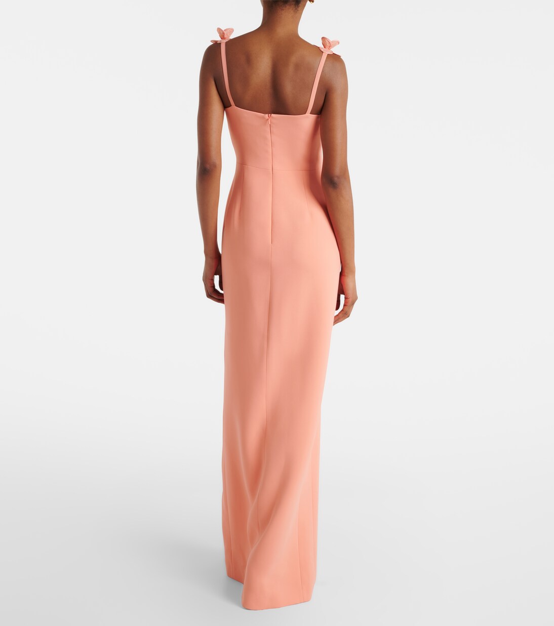 Robe longue à appliqué floral | David Koma