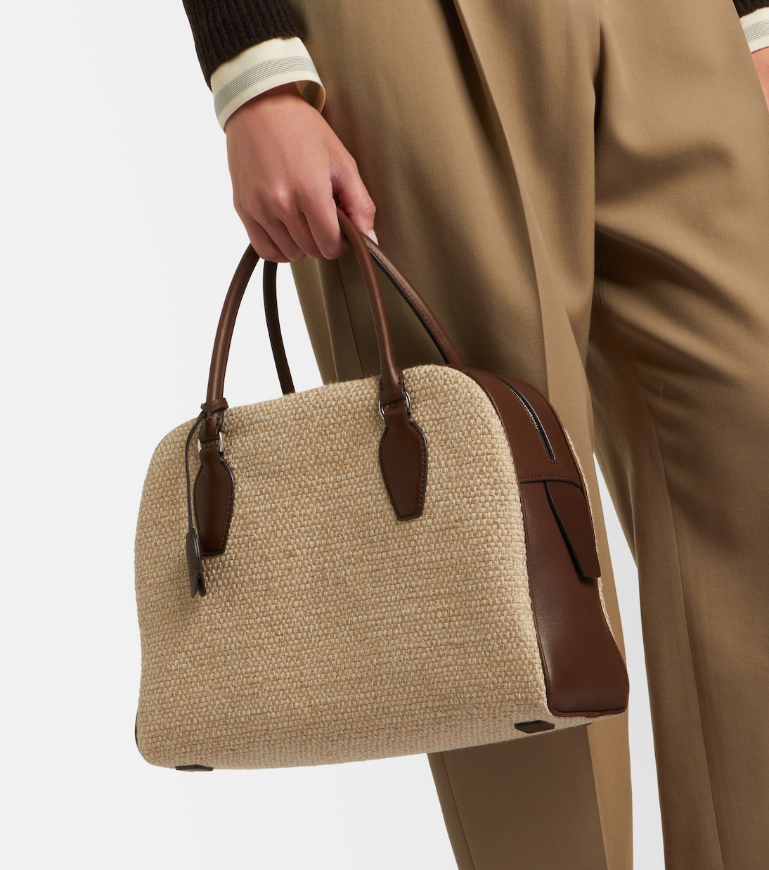 India 12.00 Small leather top-handle bag | The Row