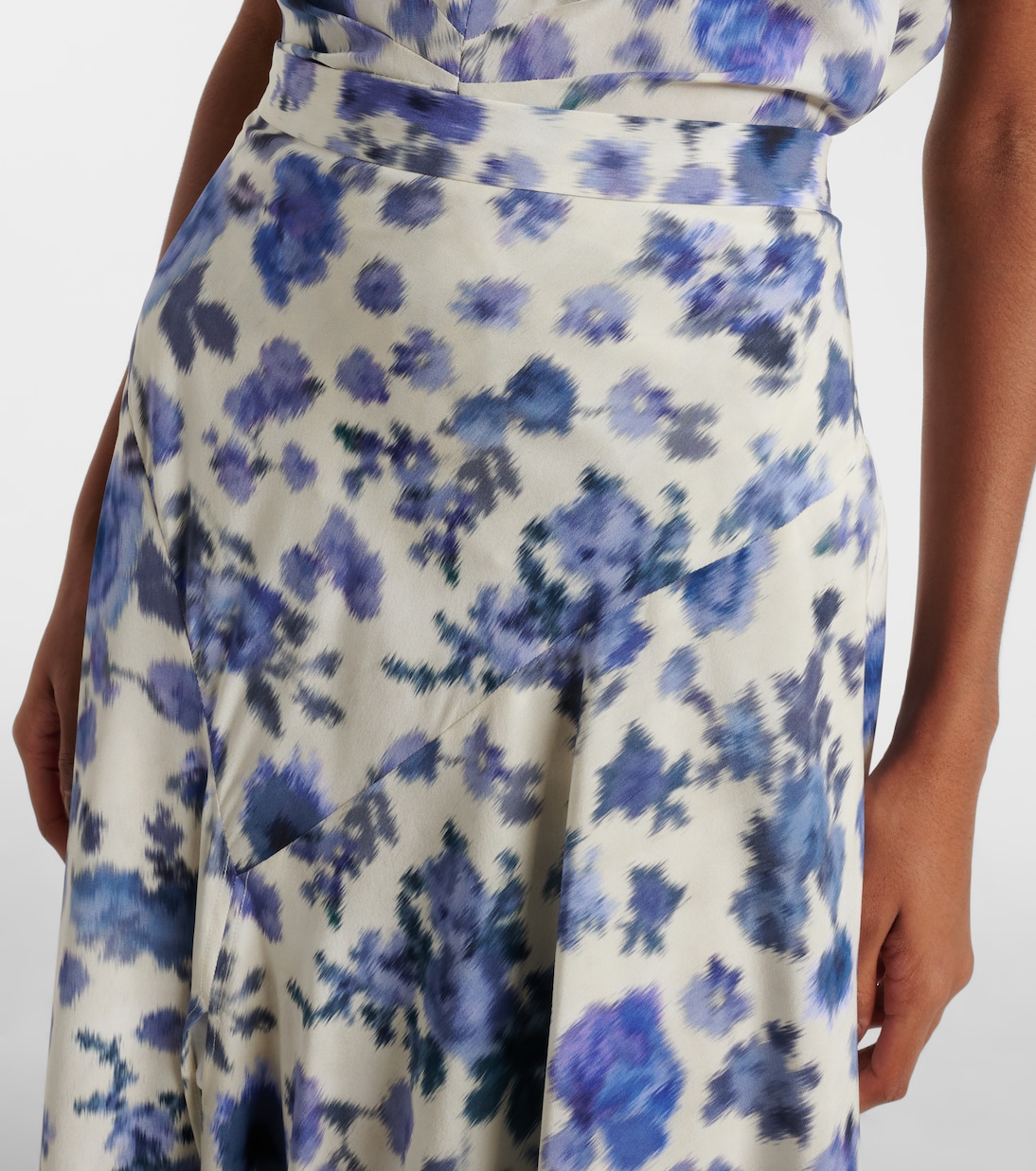 Sakura floral silk-blend midi skirt | Isabel Marant