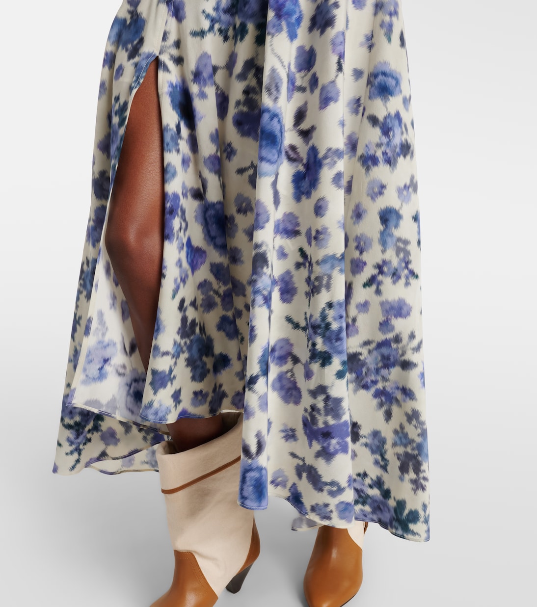 Sakura floral silk-blend midi skirt | Isabel Marant