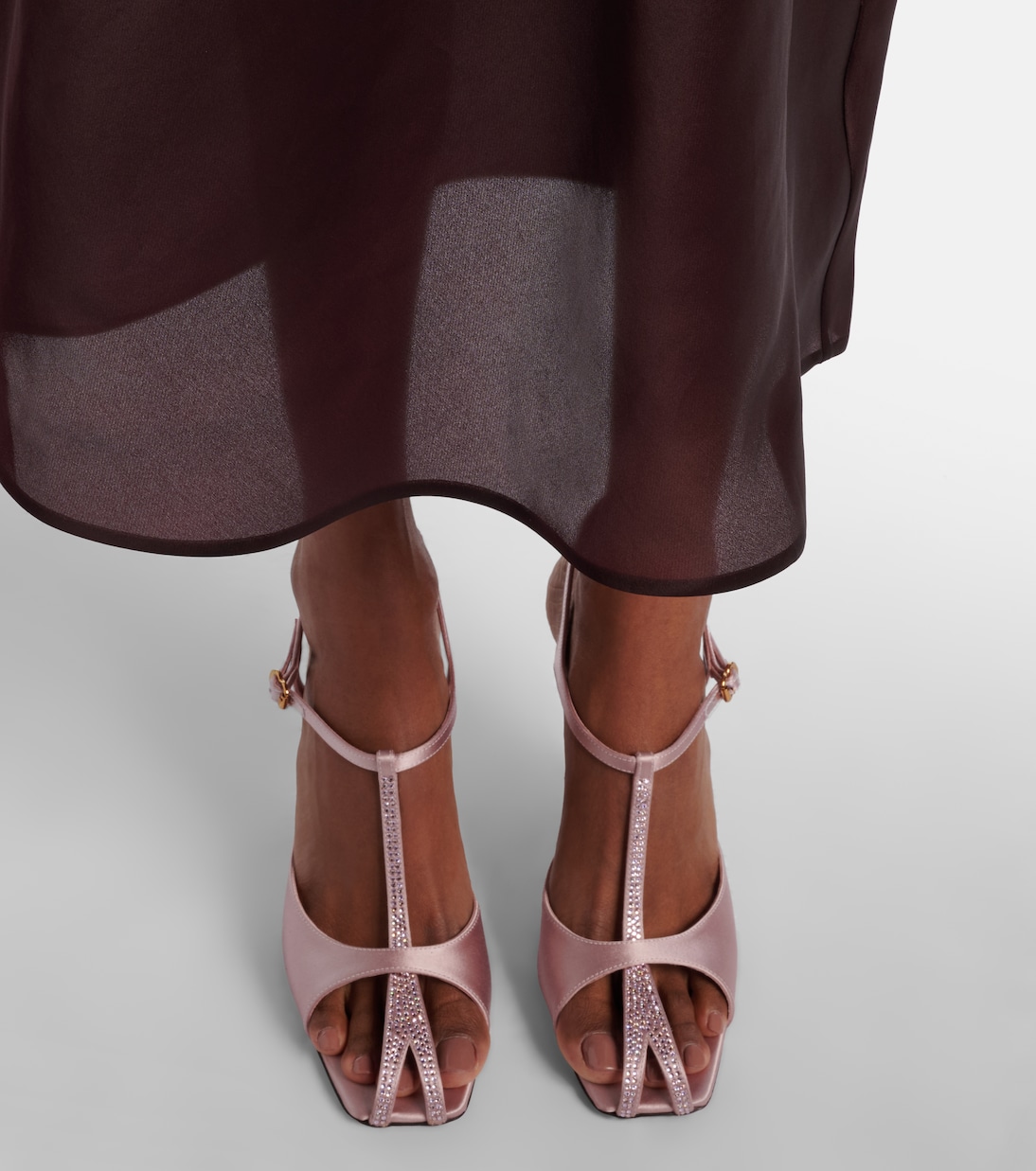 Hidden Gem 95 embellished satin sandals | Herbert Levine