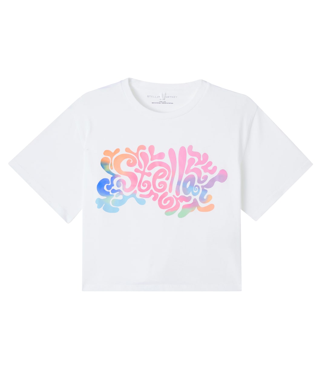 T-shirt in jersey di cotone con logo | Stella McCartney Kids