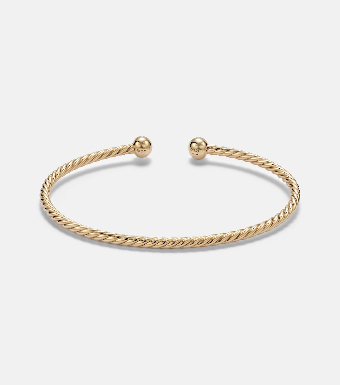 Bracciale Cablespira® Flex Micro in oro 18kt con smeraldi | David Yurman