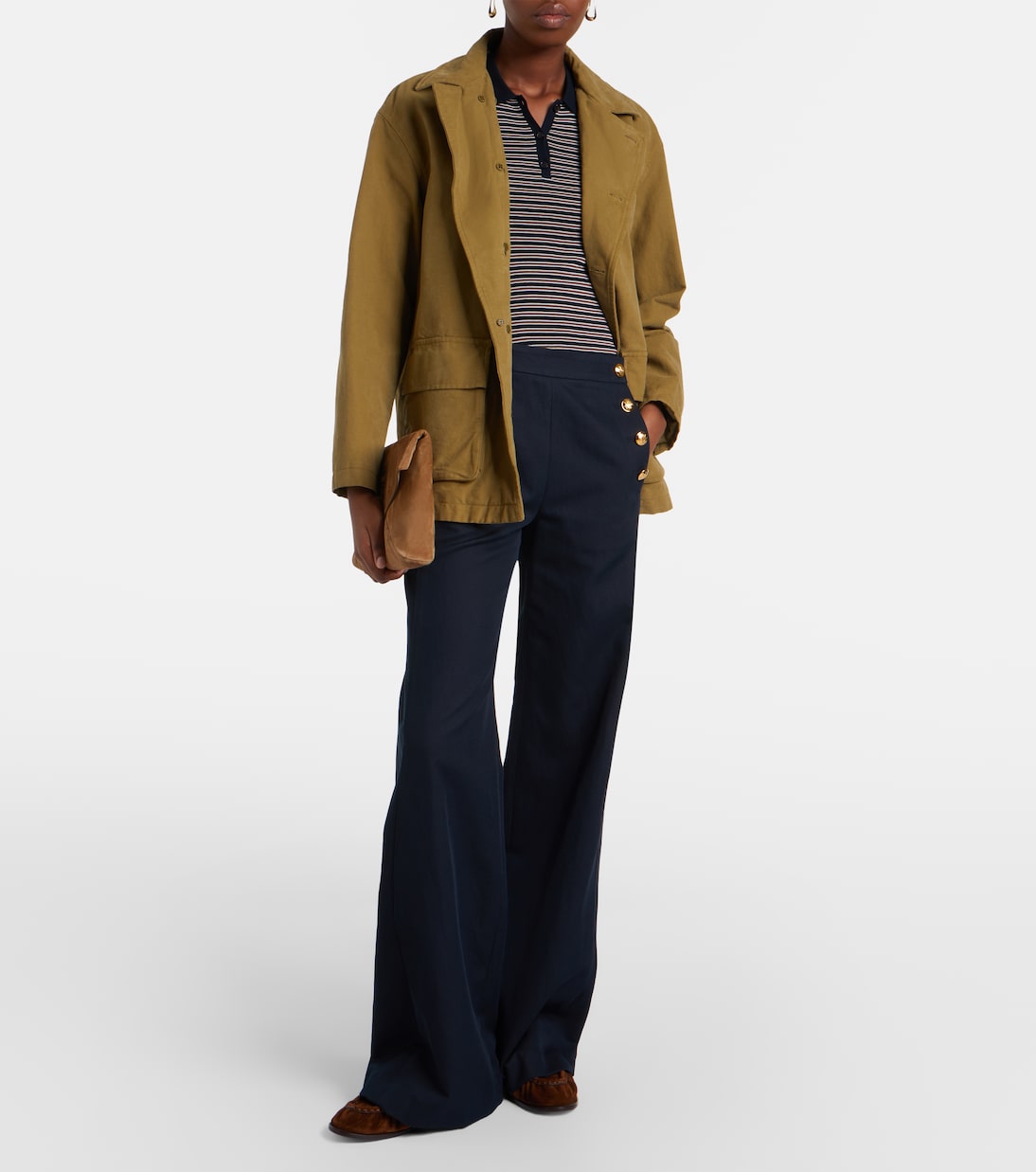 Reed cotton and linen flared pants | Nili Lotan