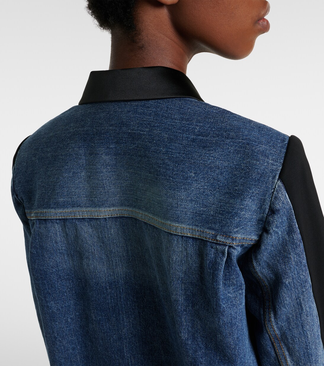 Chaqueta cruzada de denim y lana | Sacai