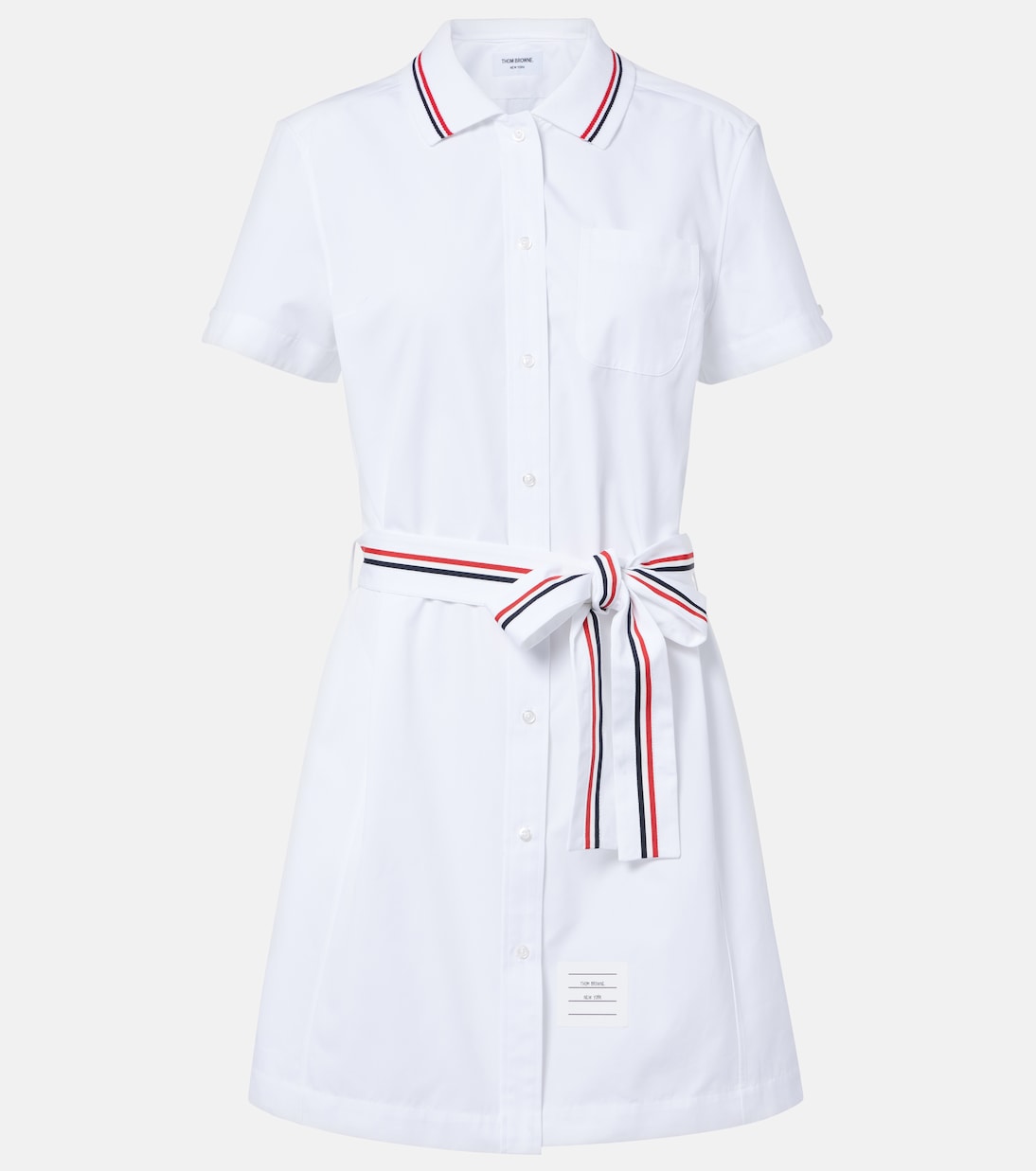 Belted cotton poplin shirt dress | Thom Browne