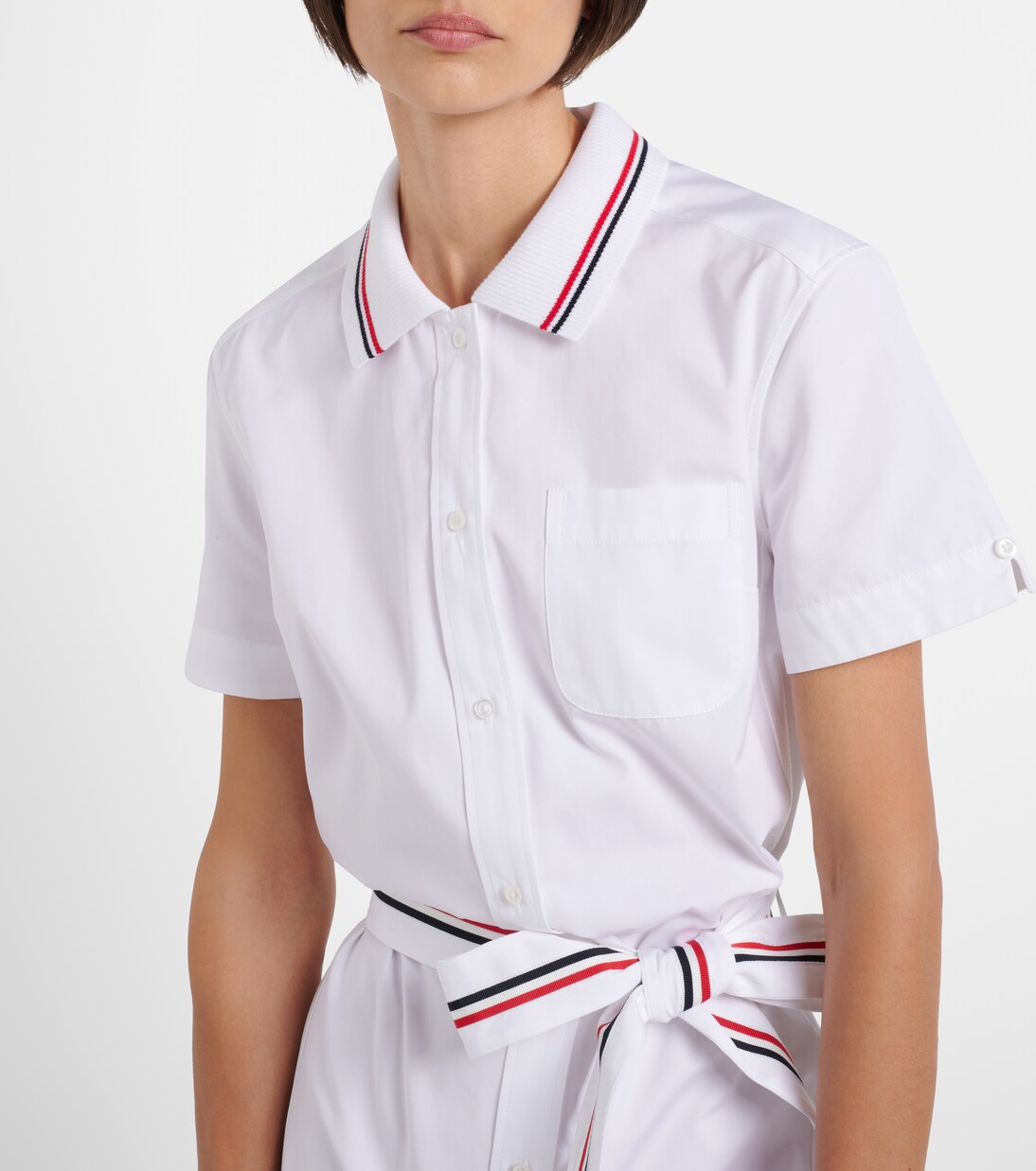 Belted cotton poplin shirt dress | Thom Browne