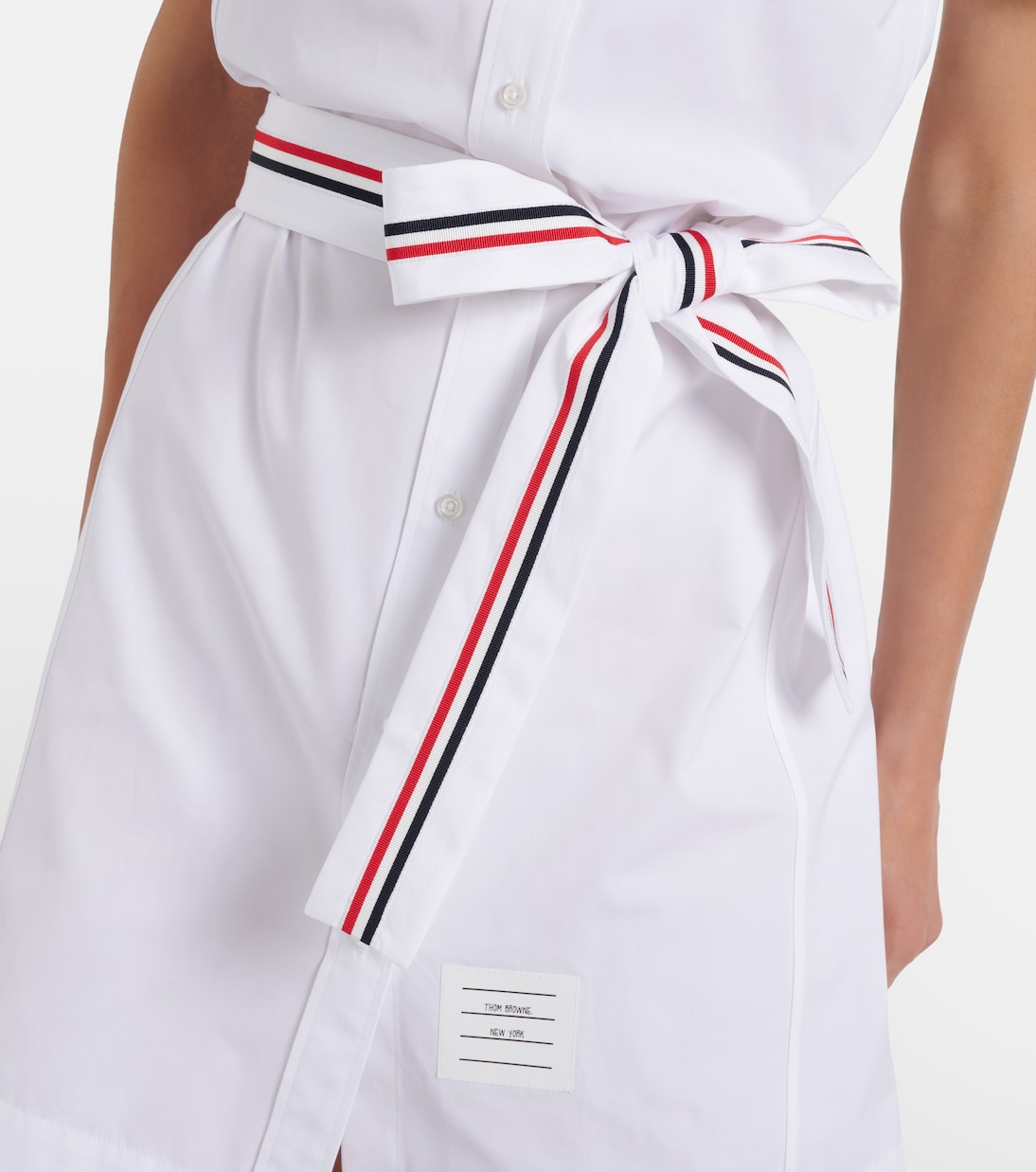 Belted cotton poplin shirt dress | Thom Browne