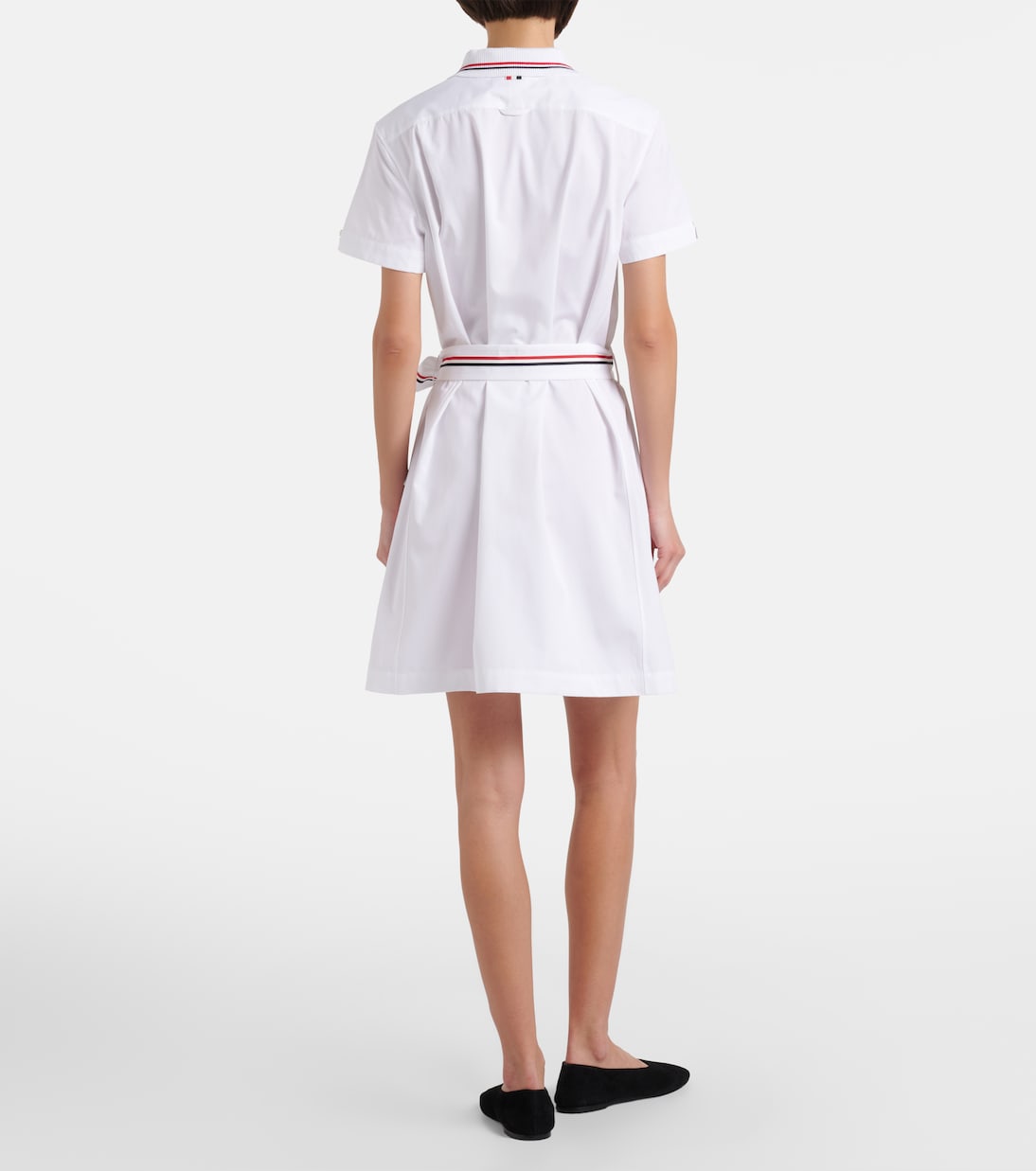 Belted cotton poplin shirt dress | Thom Browne