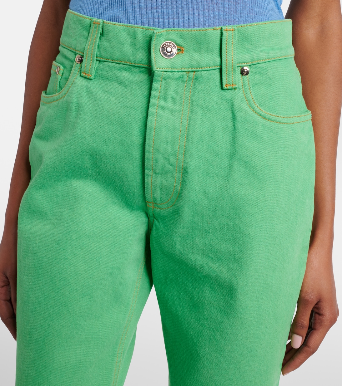 Jean capri à taille haute | Versace