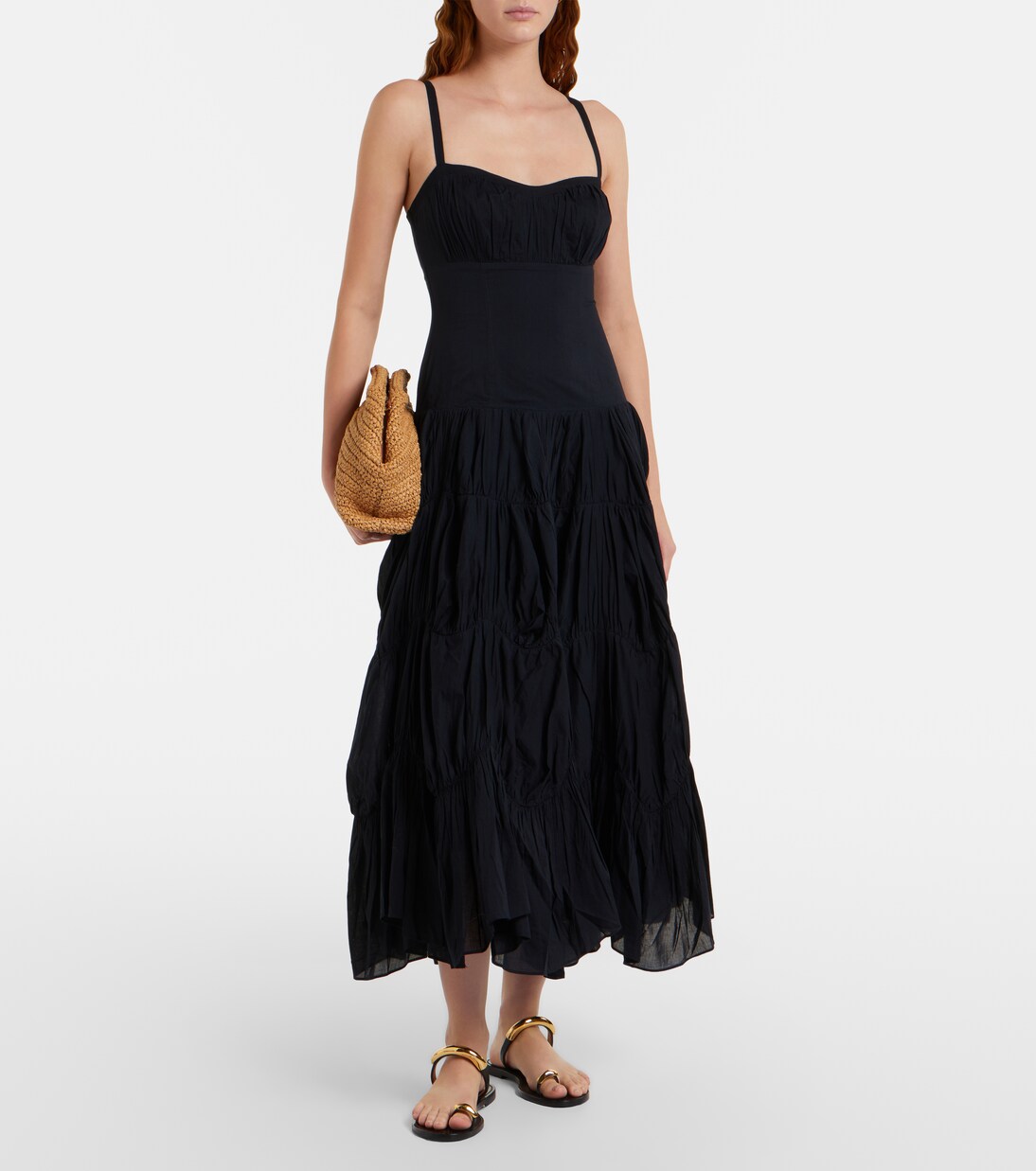 Vestido largo Emmalina de gasa de algodón | Ulla Johnson